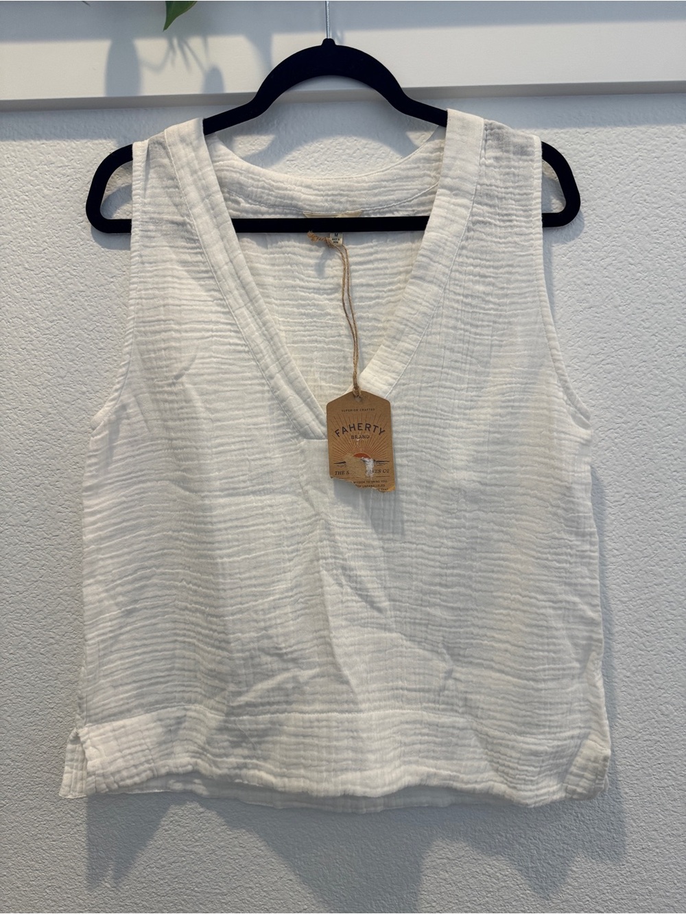 Faherty dune cotton gauze tank top